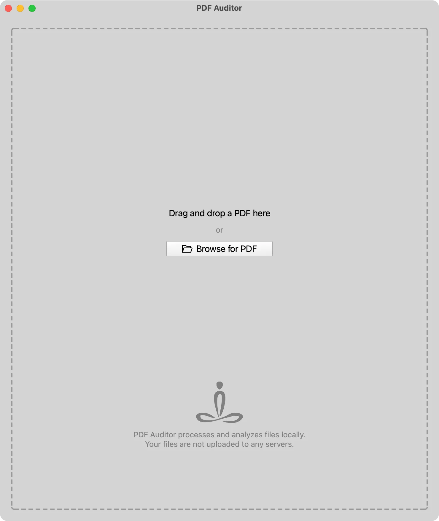 PDF Auditor start screen.