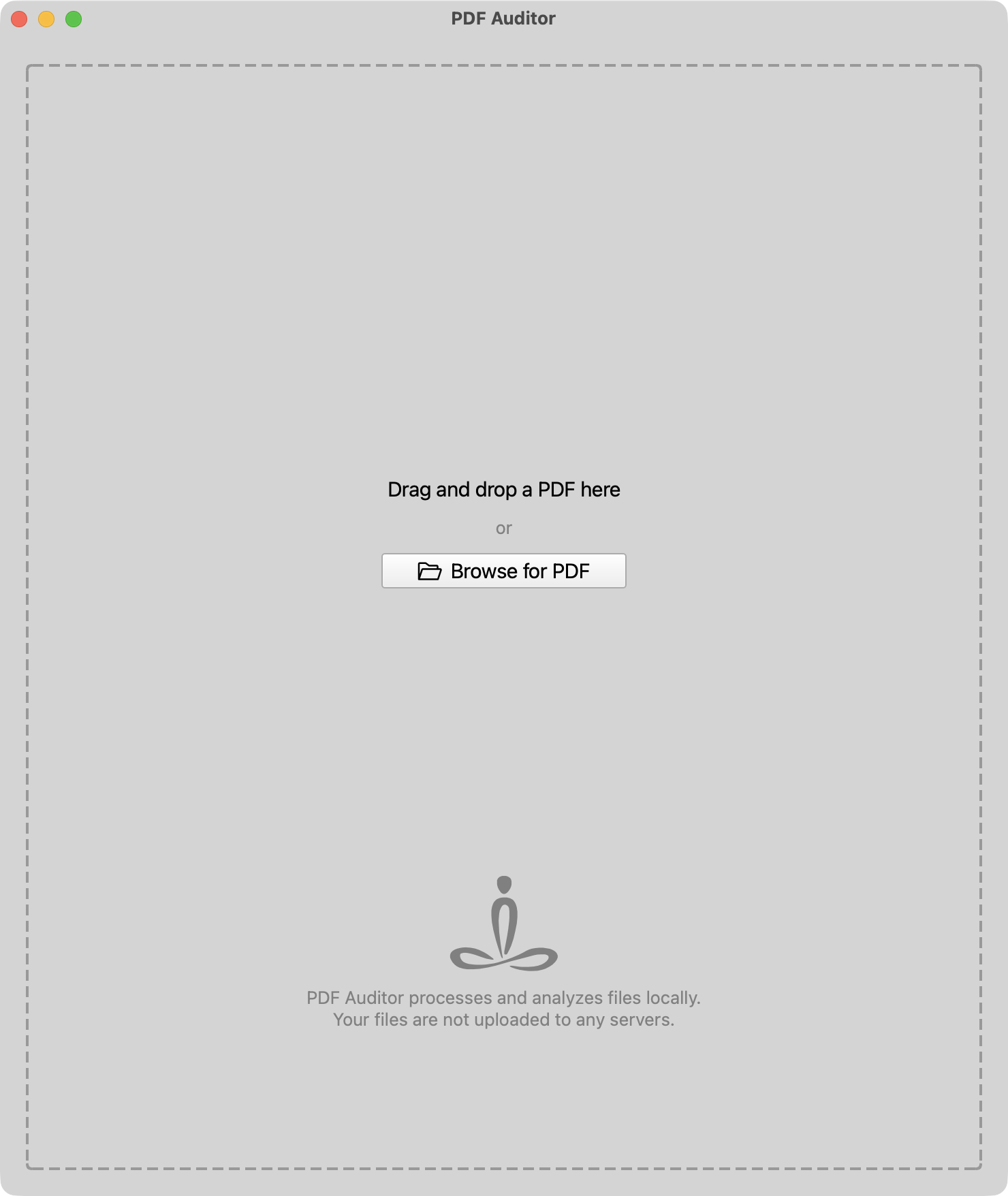PDF Auditor start screen.