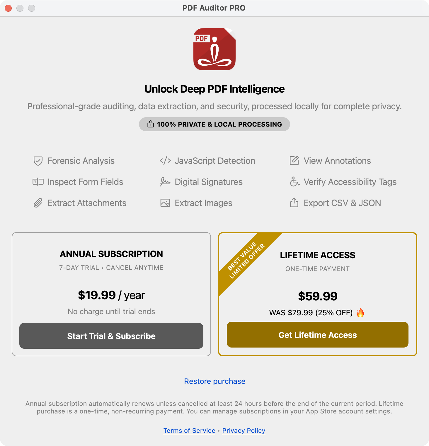 Subscription Options